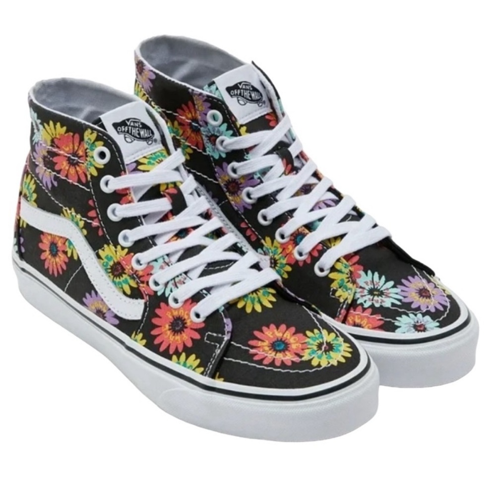 Vans floral high top sneakers